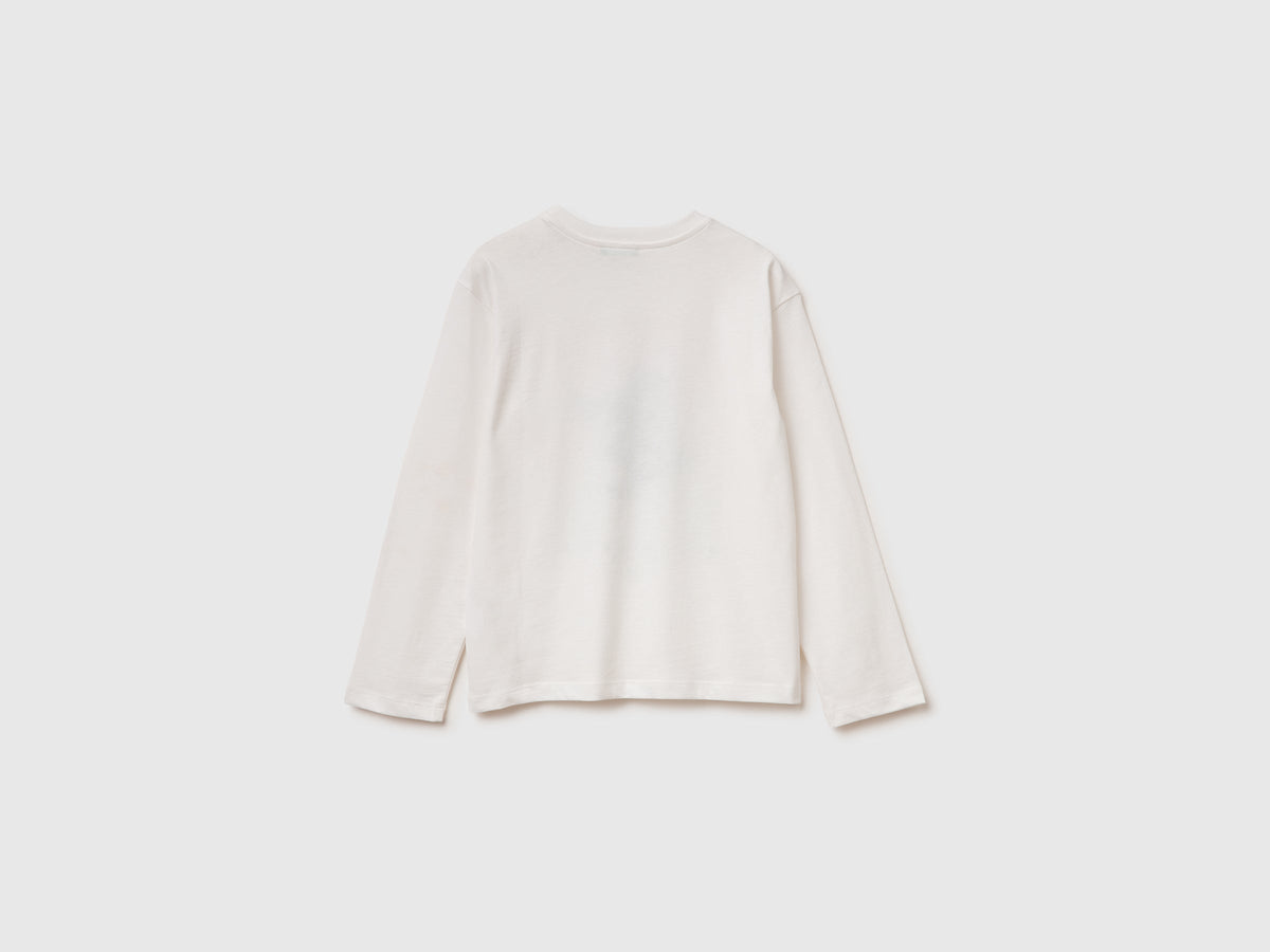 T-shirt con stampa in caldo cotone