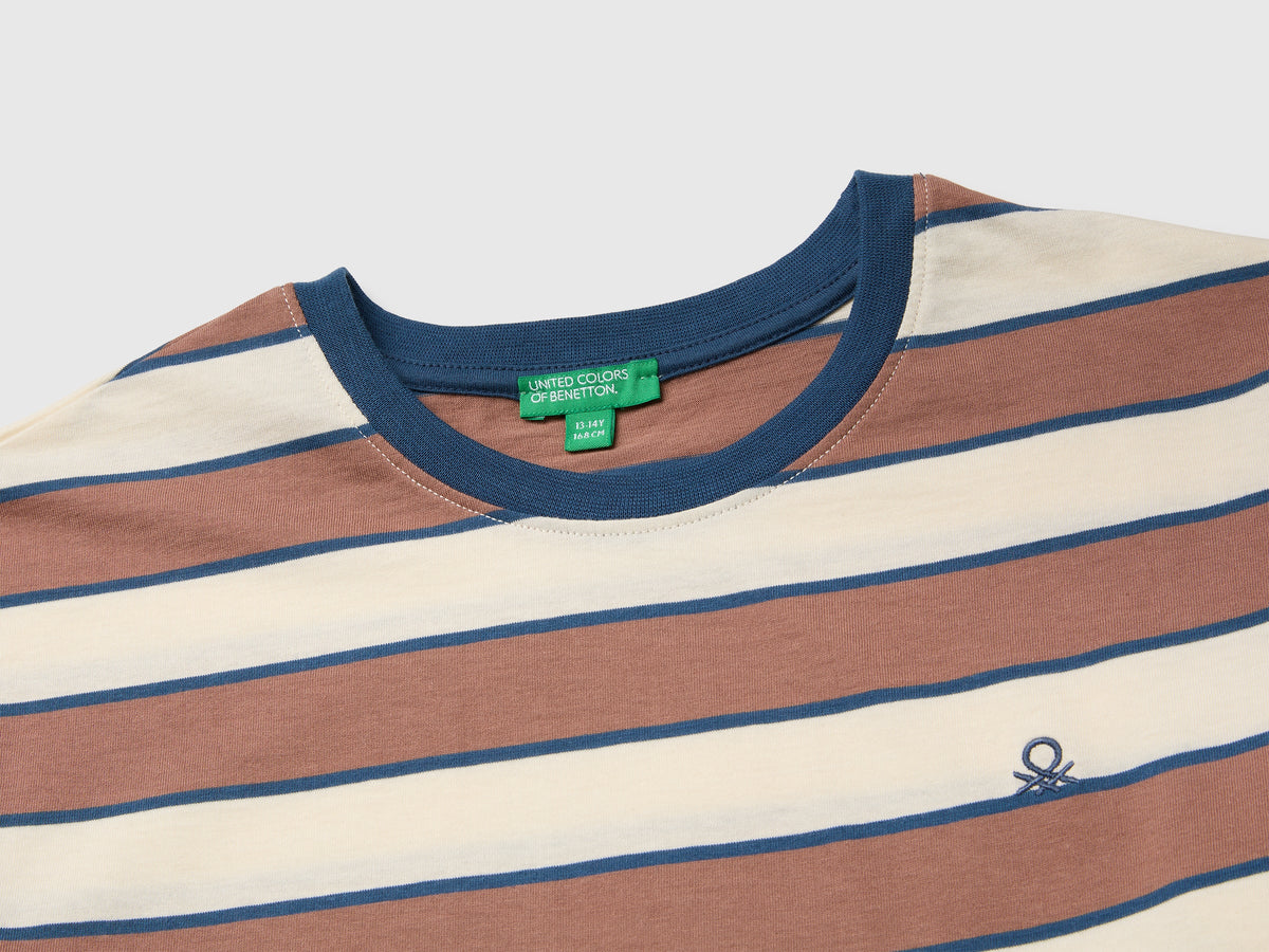 T-shirt a righe in cotone bio