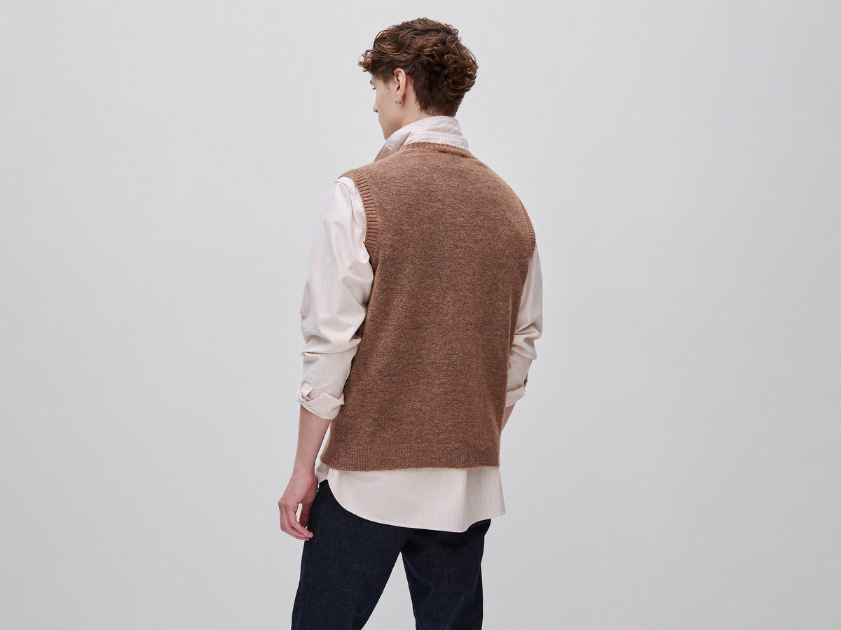 Gilet in maglia di misto alpaca