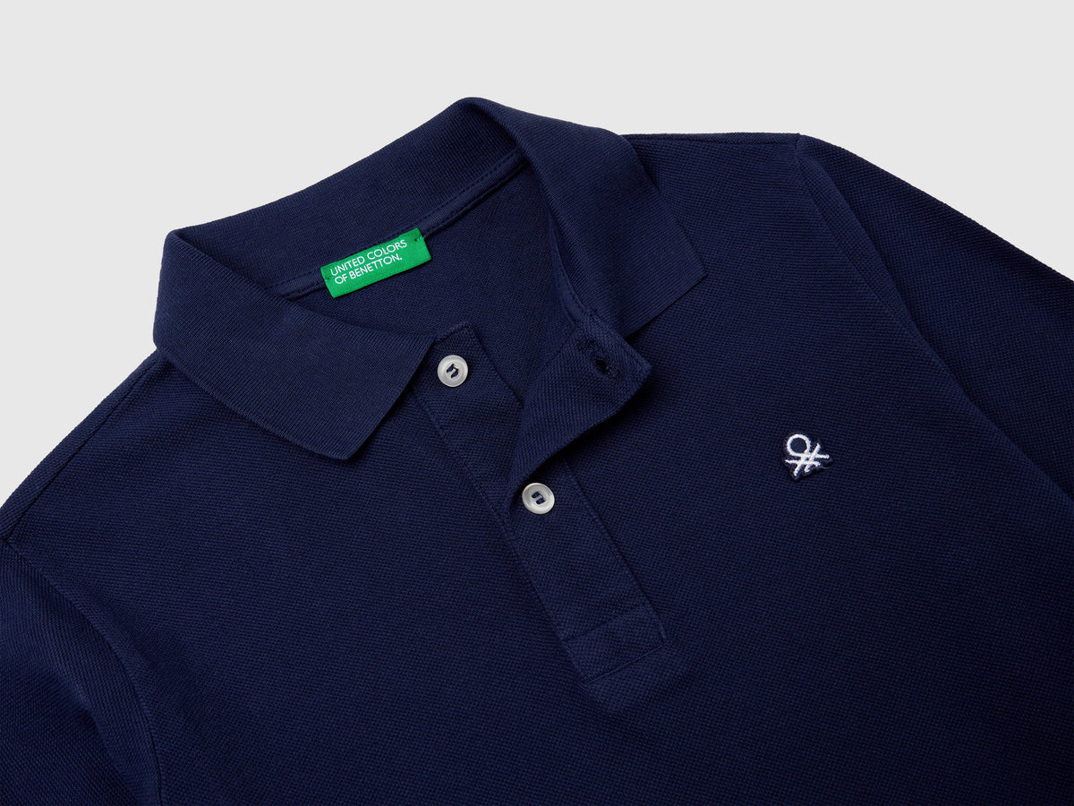 Polo manica lunga cotone
