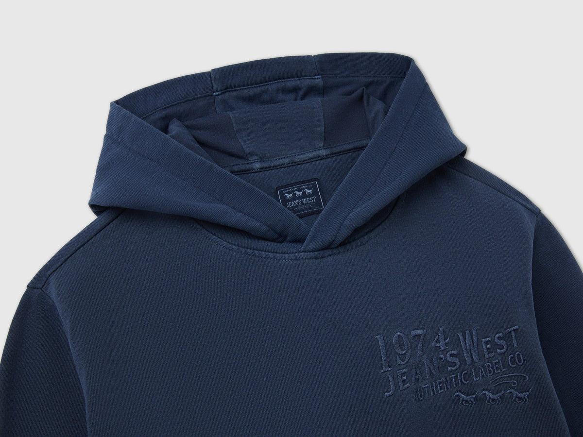 Felpa lavaggio vintage con cappuccio