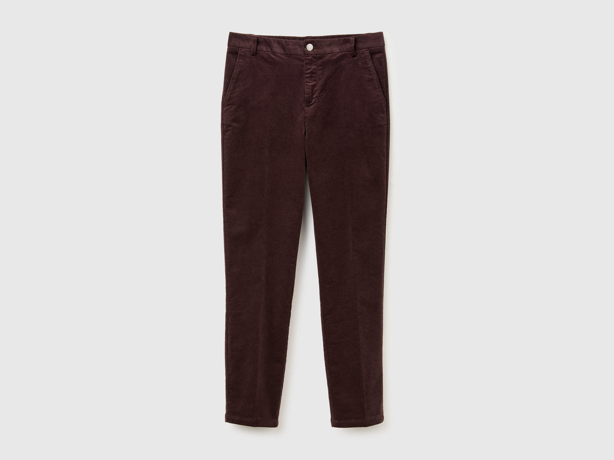 Chino in velluto elasticizzato