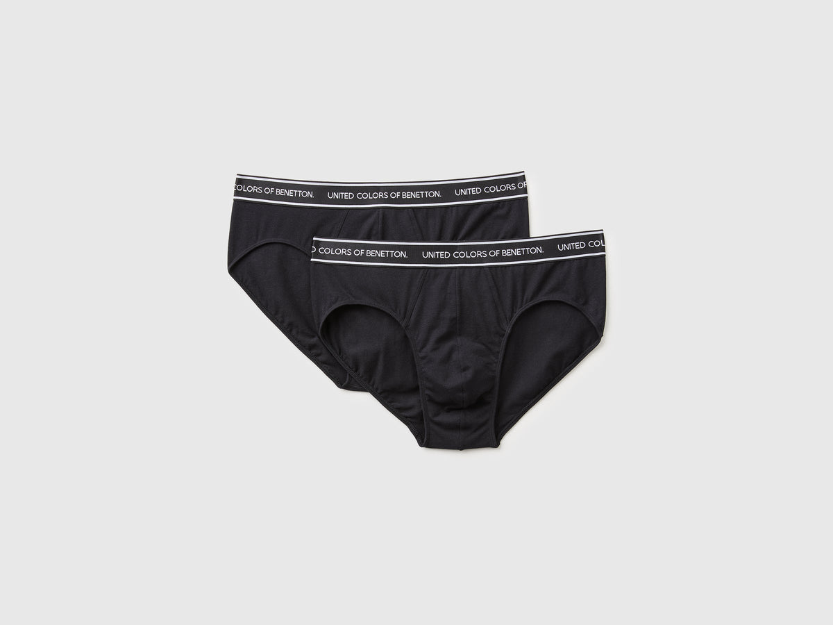 Set di due slip con elastico logato