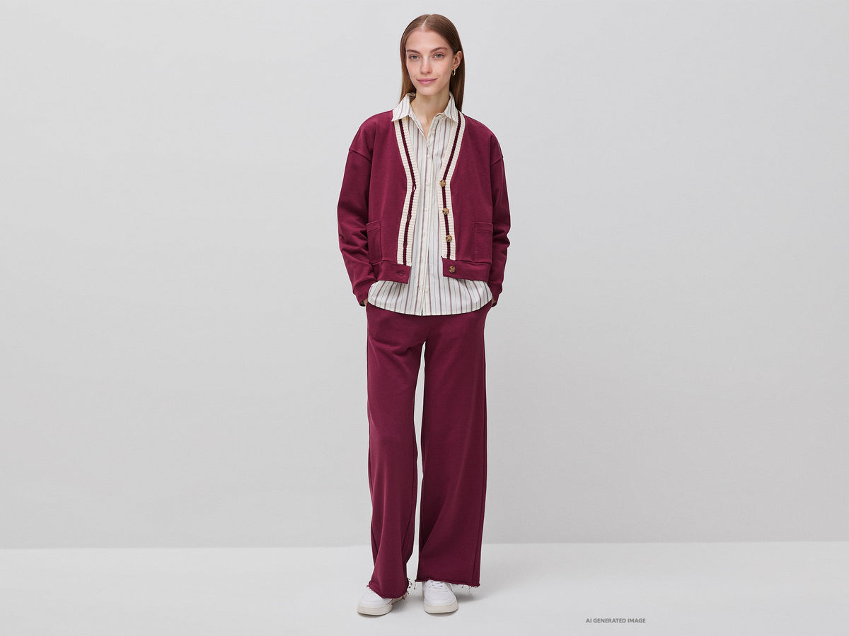 Pantaloni ampi in felpa