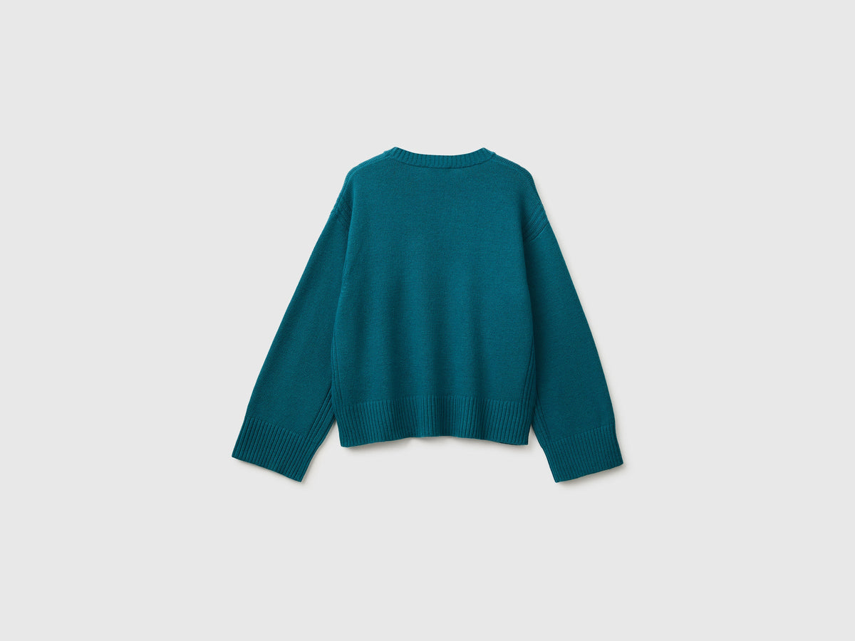 Maglia boxy fit in misto lana