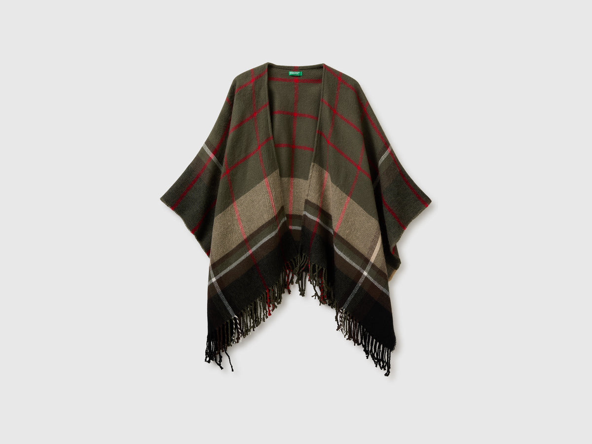 Mantella a quadri jacquard