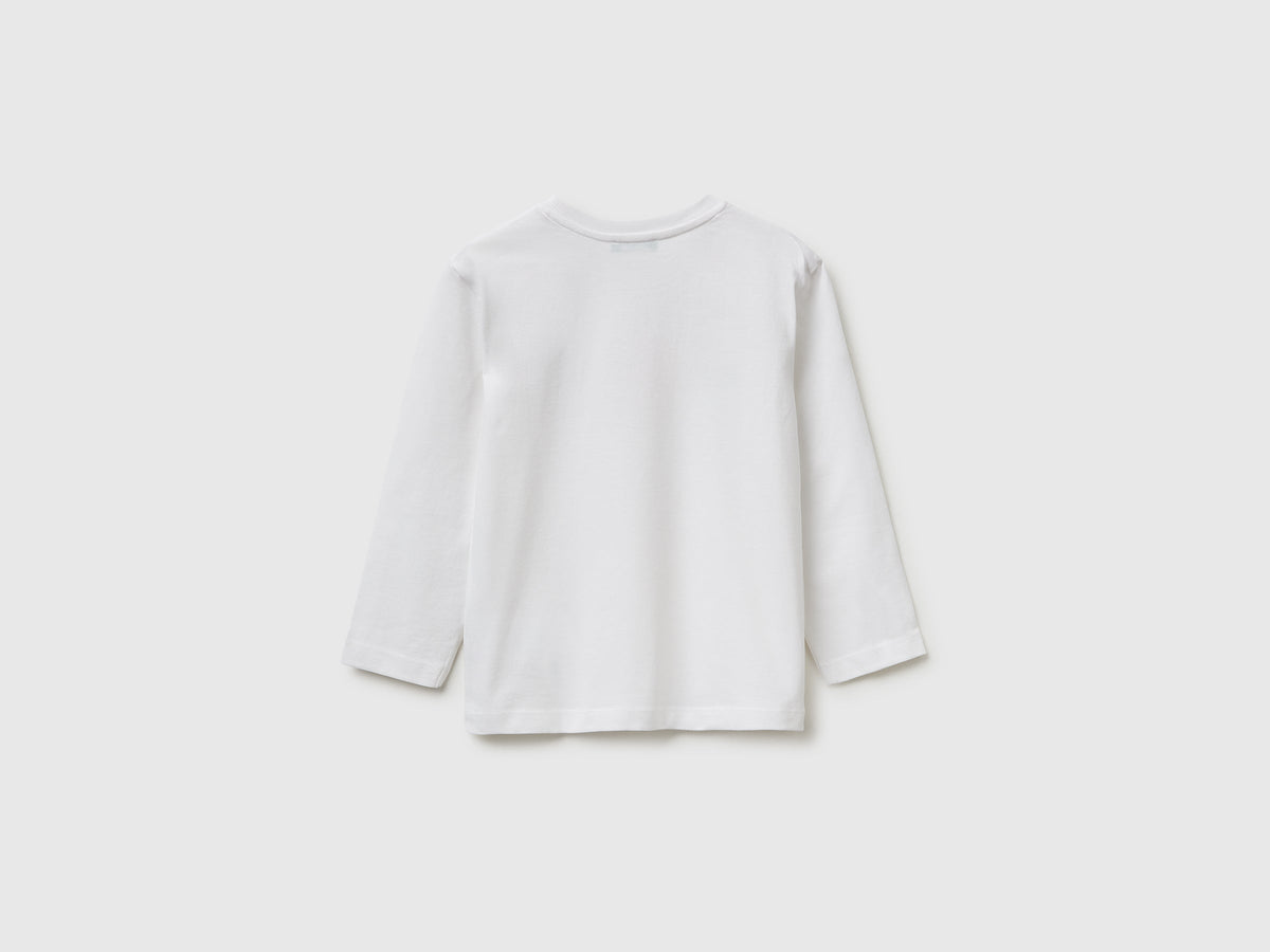 T-shirt con stampa logo in cotone bio