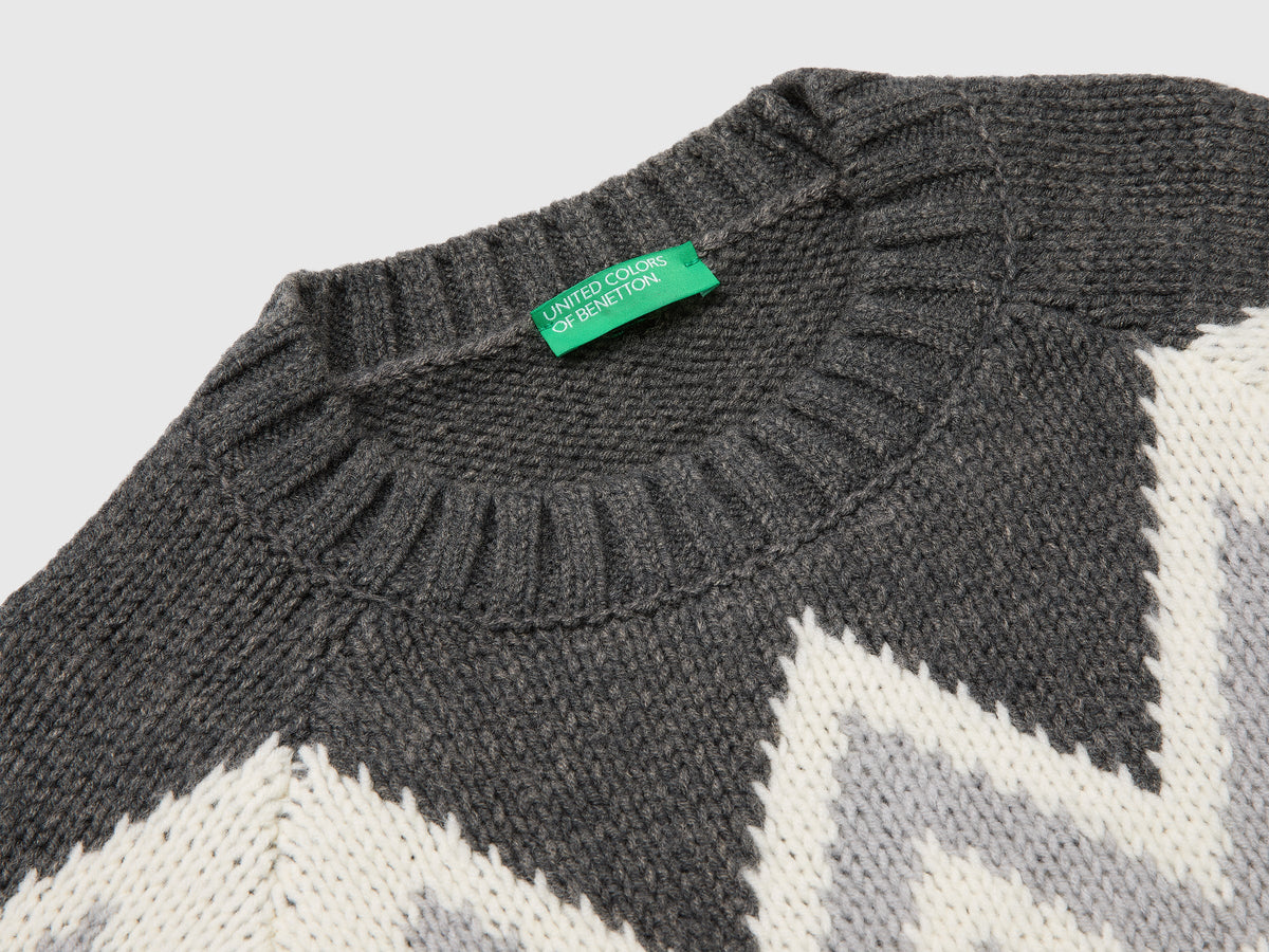 Maglia jacquard fantasia nordica
