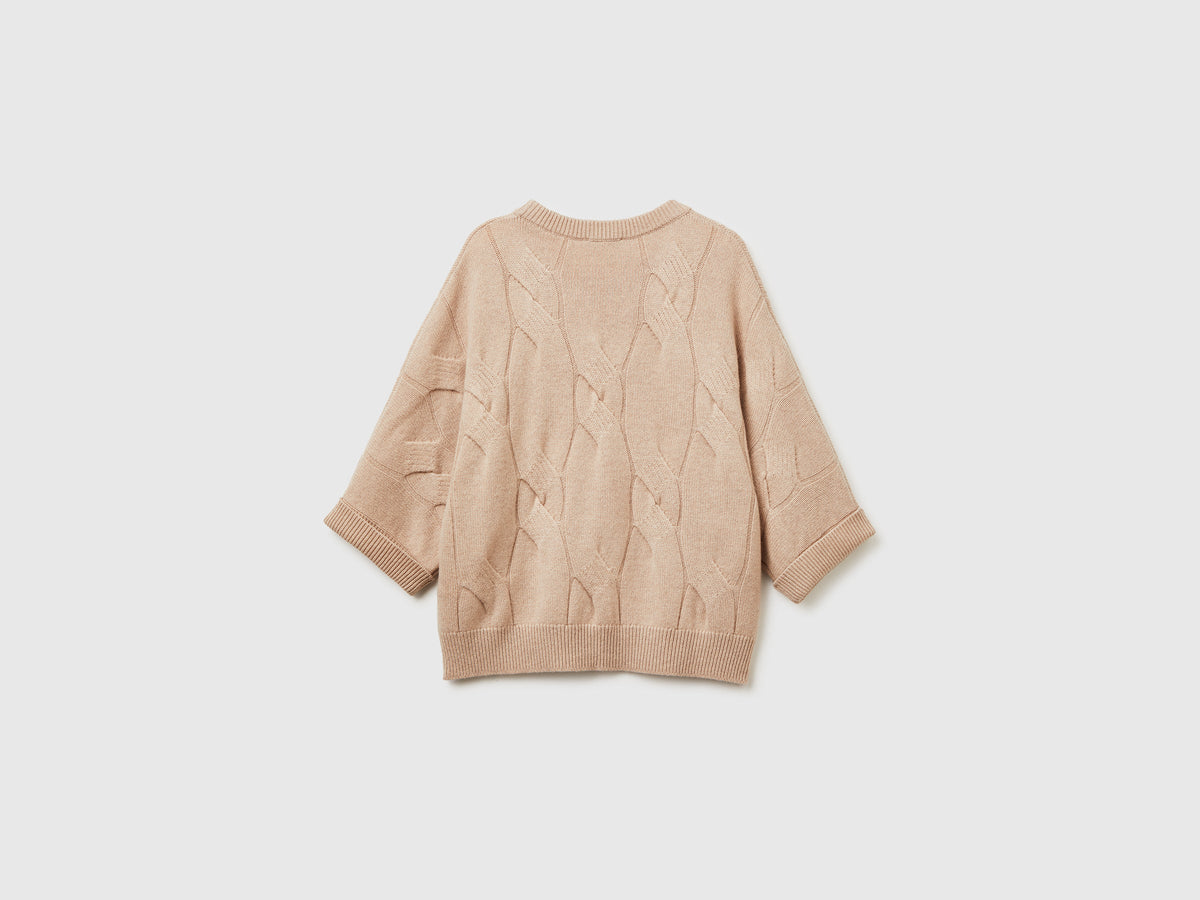 Maglia a losanghe in puro cashmere