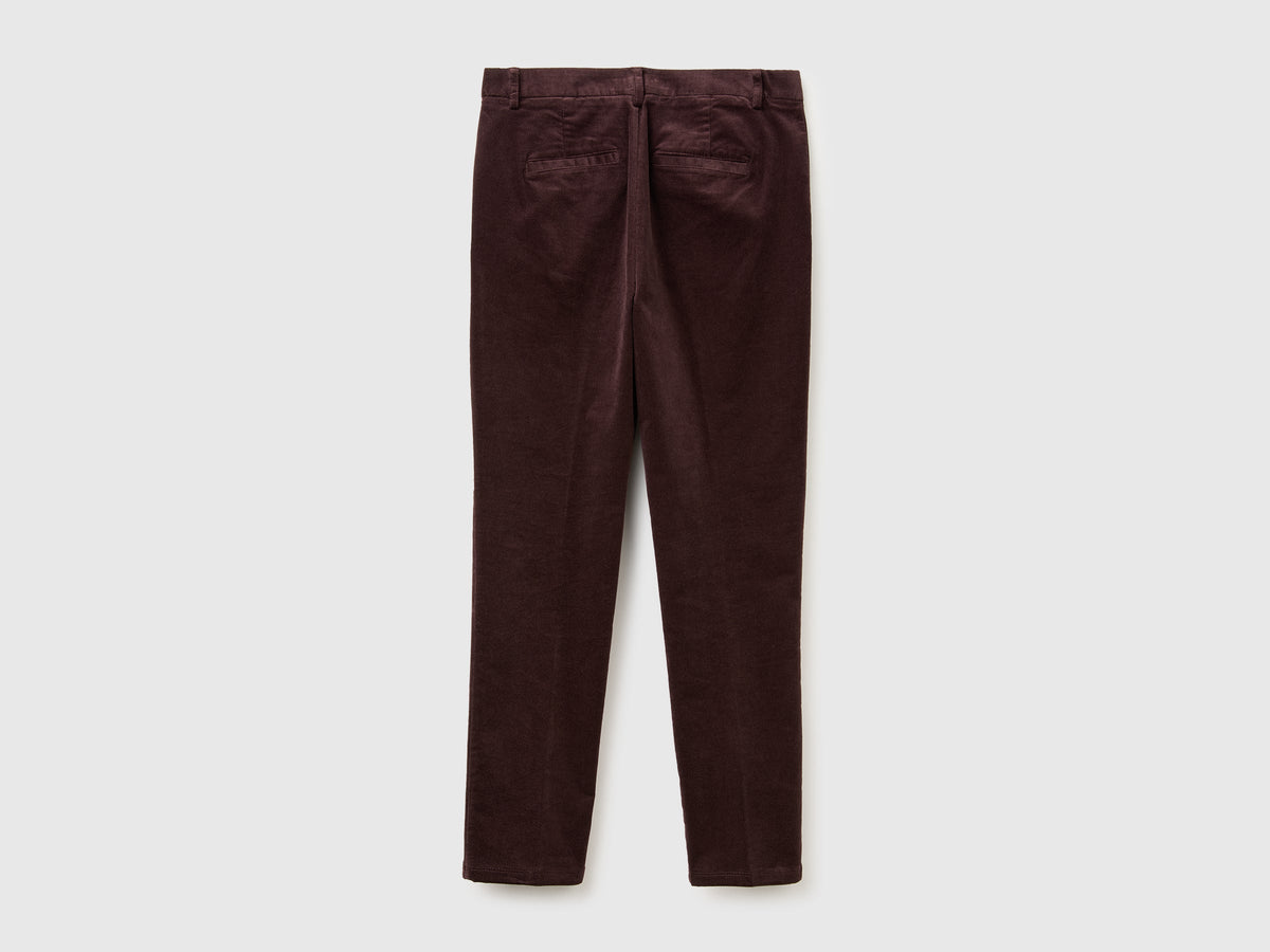 Chino in velluto elasticizzato