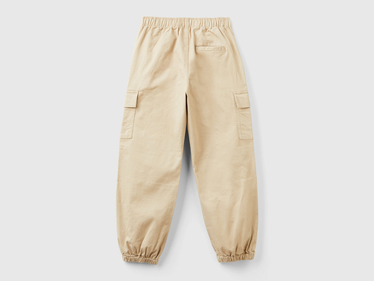 Pantaloni cargo in cotone stretch