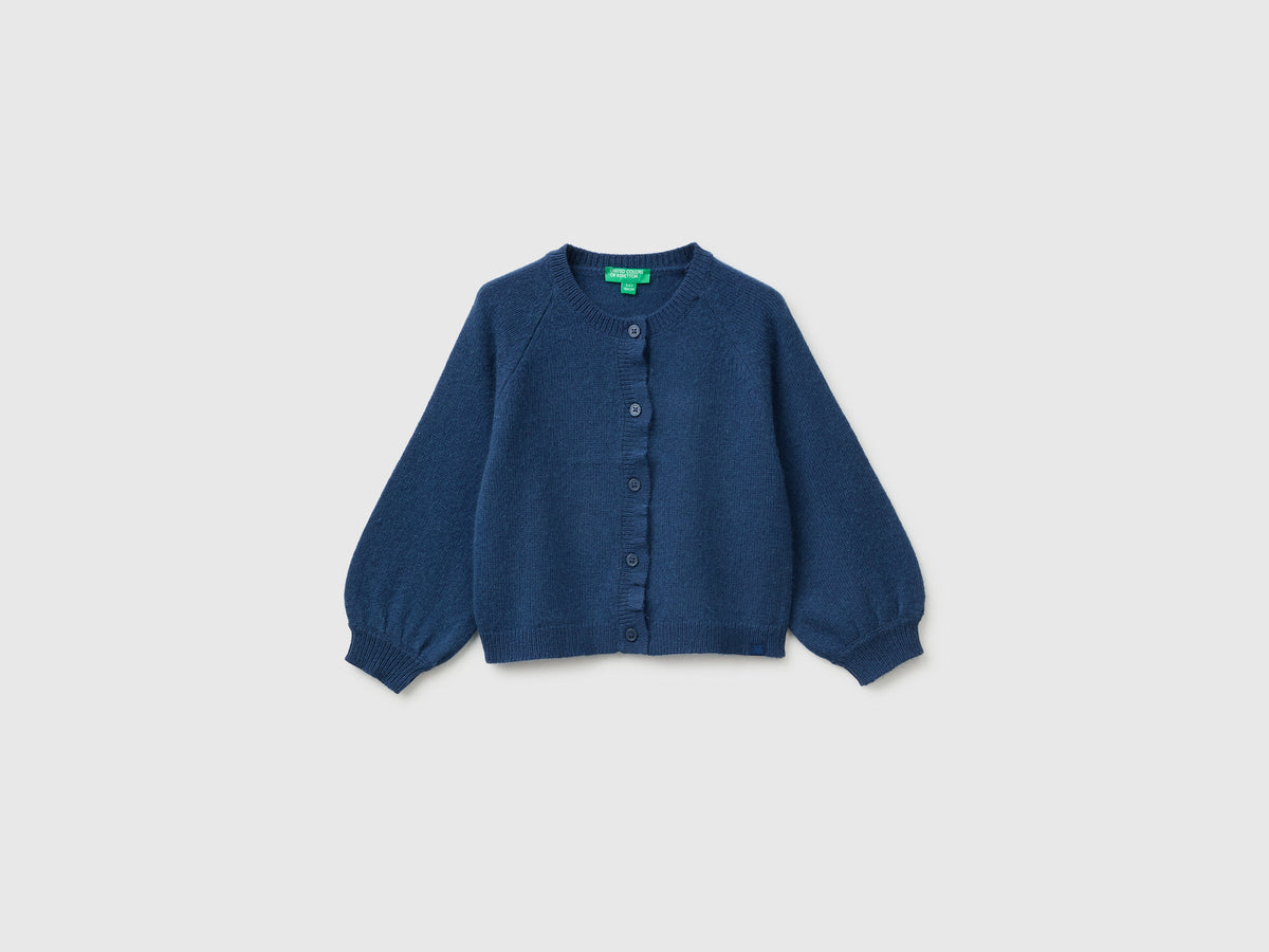 Cardigan girocollo con bottoni