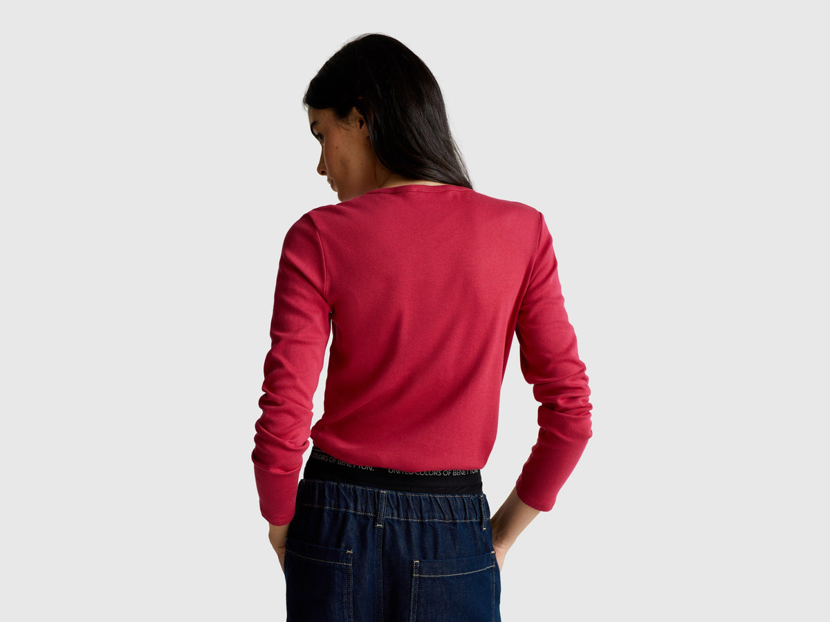 T-shirt manica lunga 100% cotone