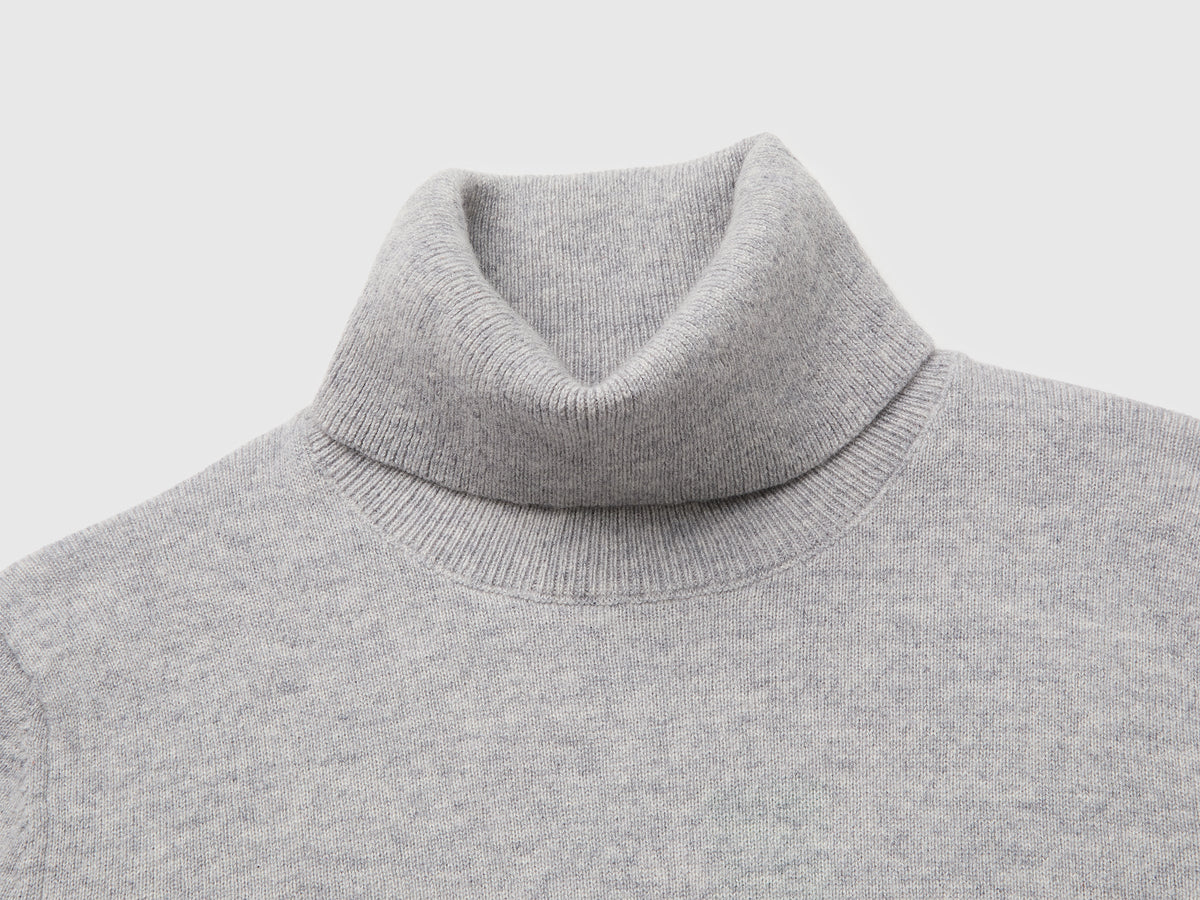 Dolcevita grigio chiaro in puro cashmere