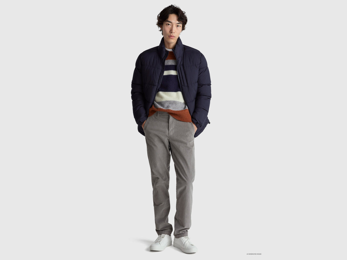 Maglia a righe in lana Shetland