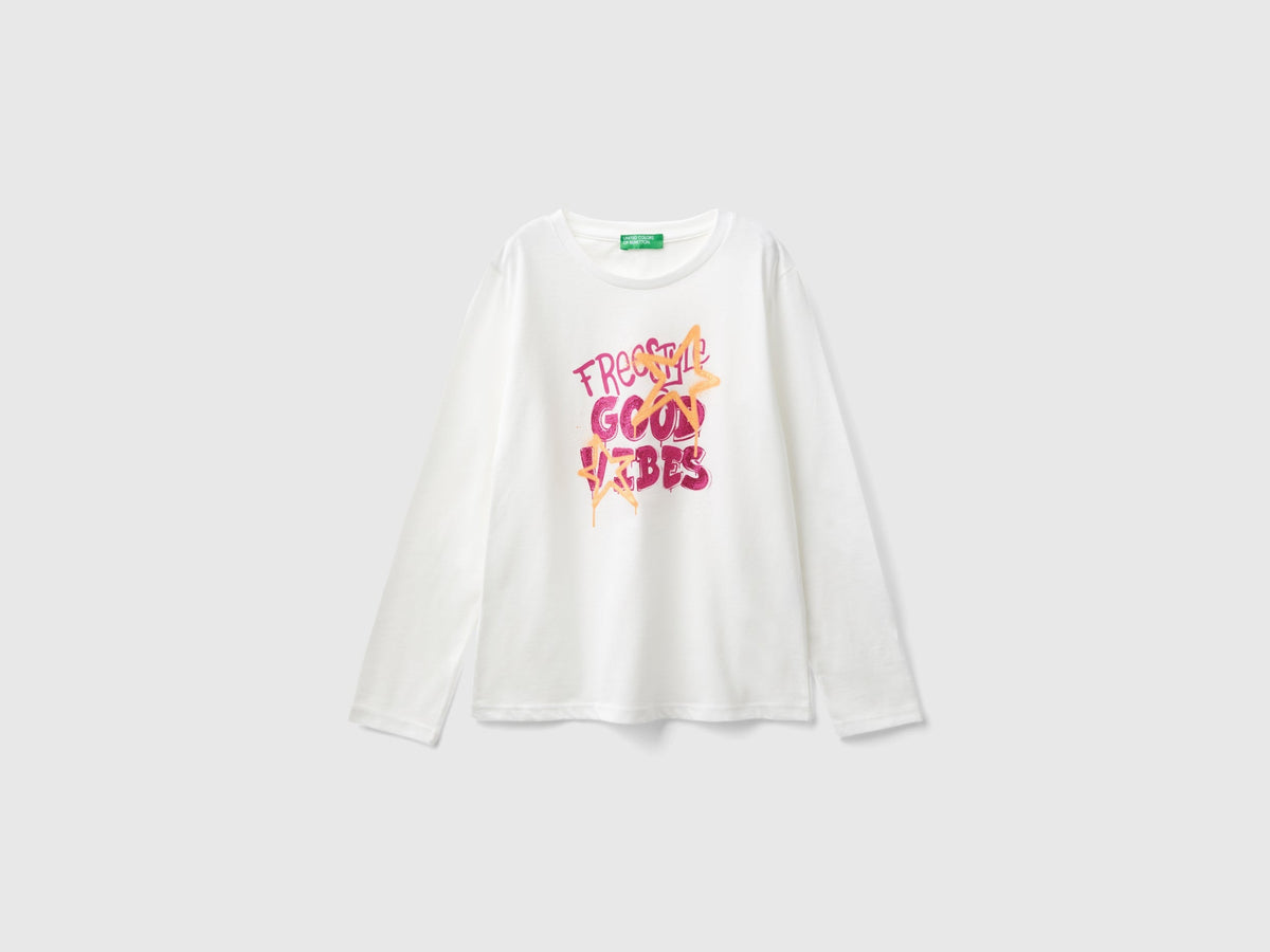 T-shirt manica lunga in cotone bio