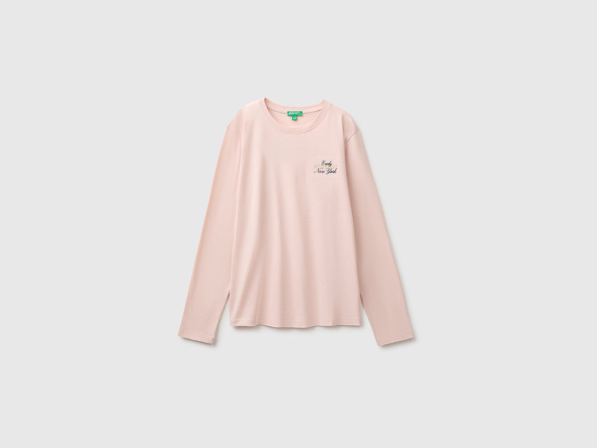 T-shirt in cotone bio con ricamo