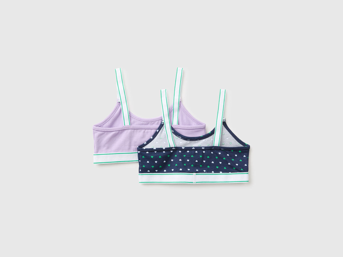 Due brassiere con elastico logato