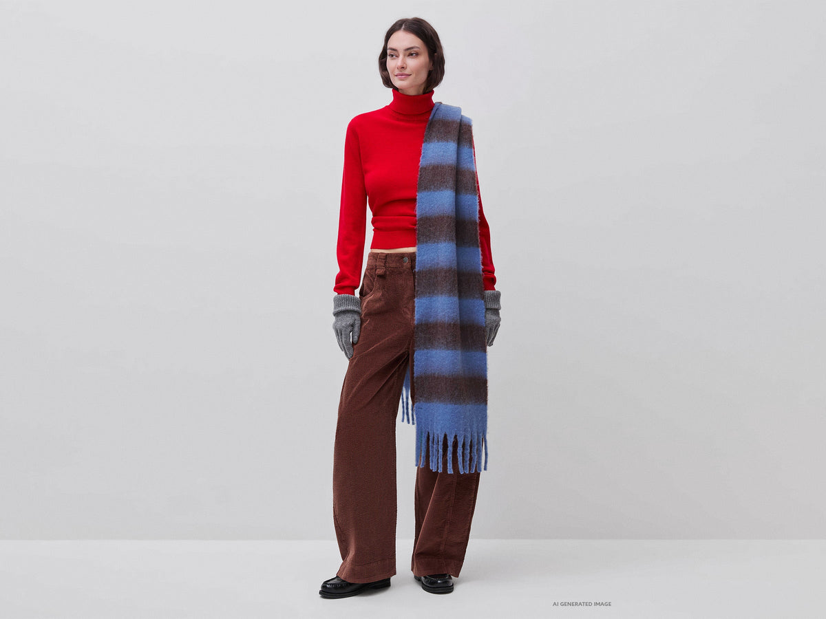 Pantaloni barrel fit in velluto a costine