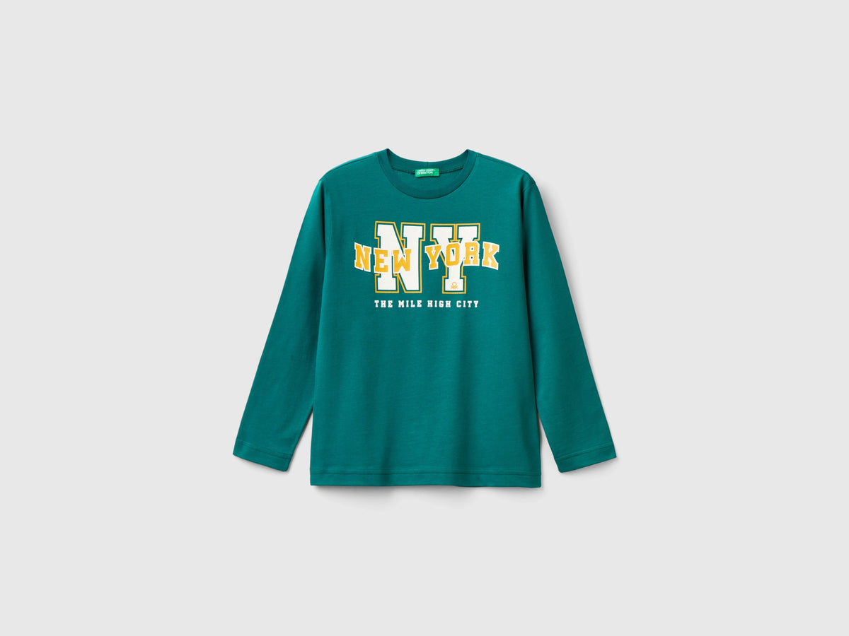 T-shirt manica lunga stile college