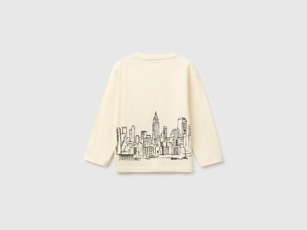 T-shirt con stampa davanti e dietro