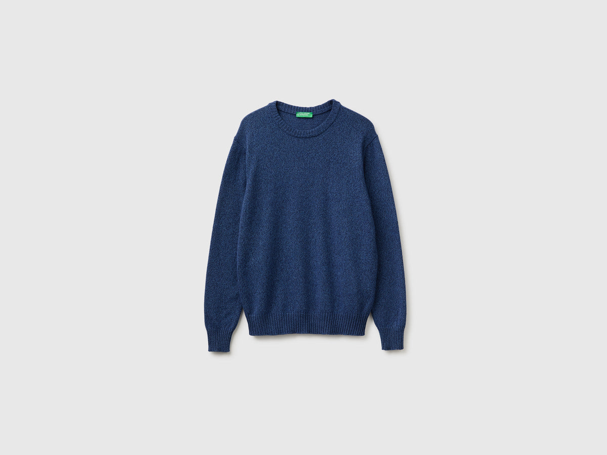 Maglia girocollo in misto lana e cashmere