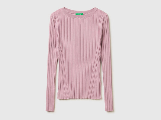 Maglia aderente a costine