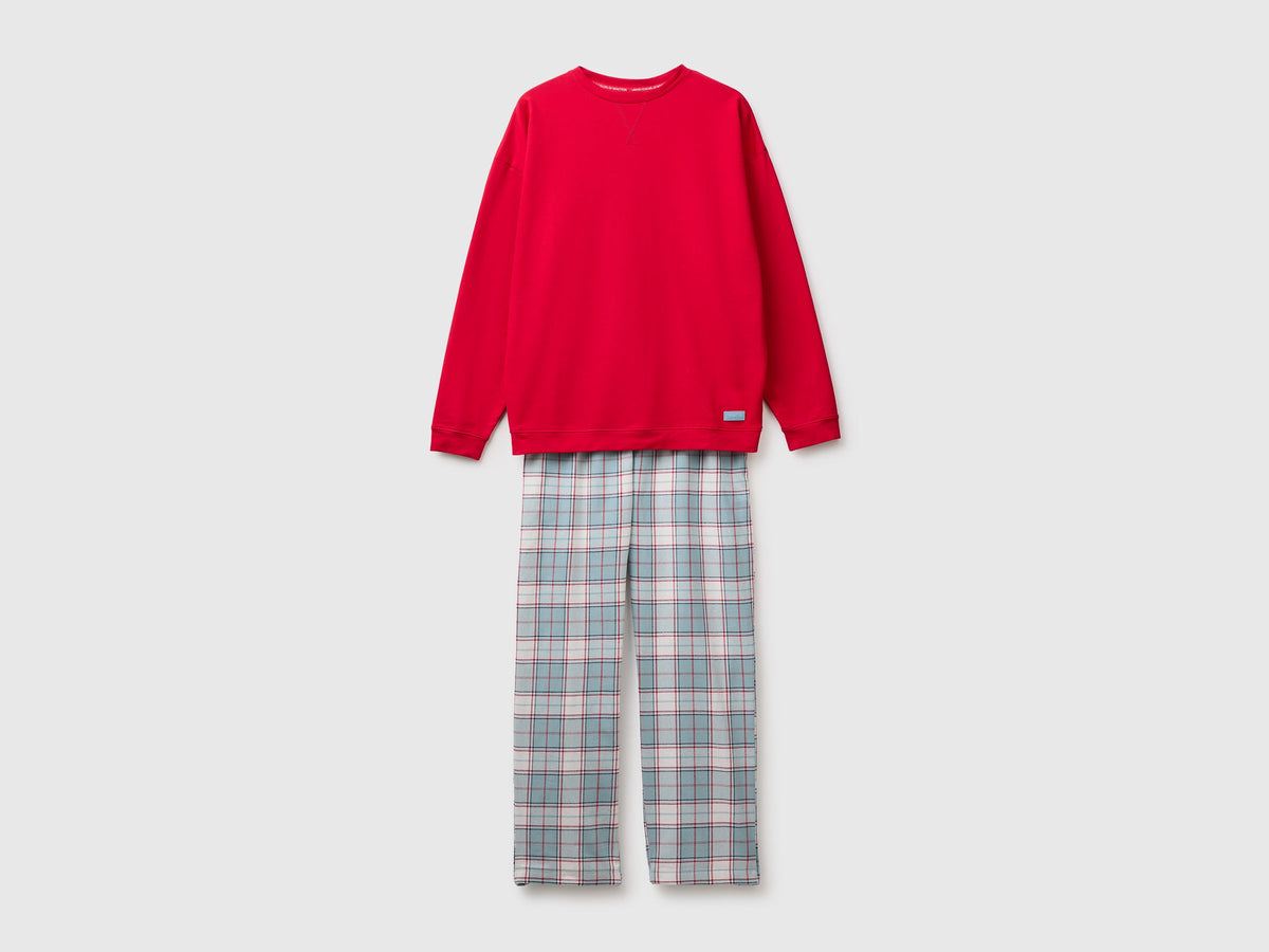 Pigiama con maglia in felpa