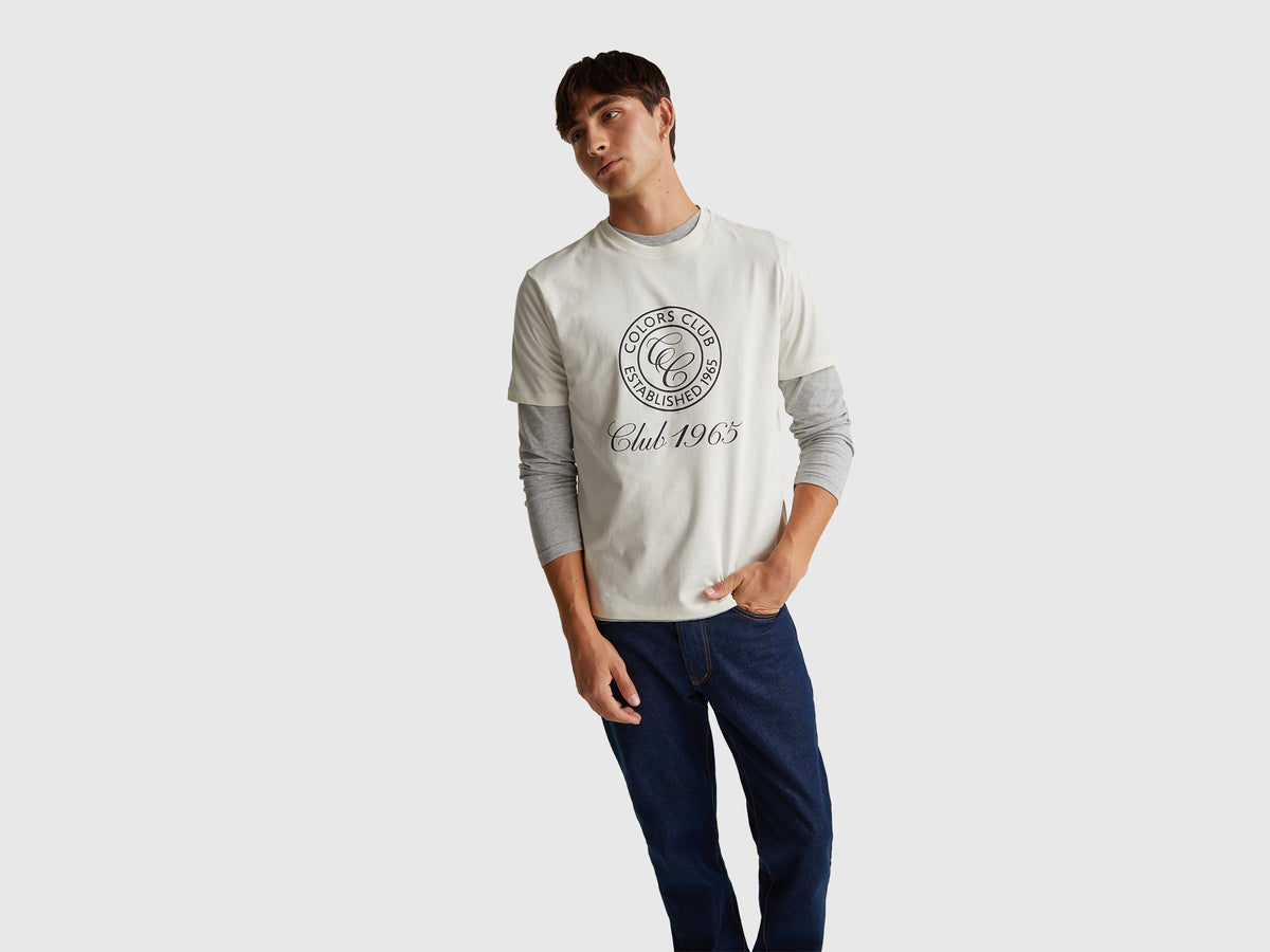 T-shirt in cotone con logo
