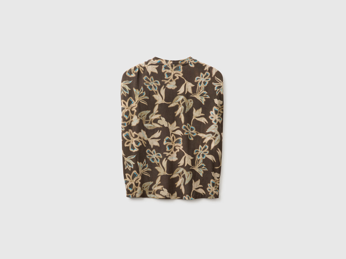 Top fluido con stampa floreale