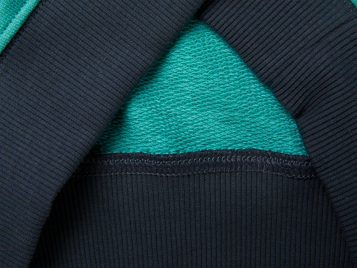 Felpa con stampa logo in cotone bio