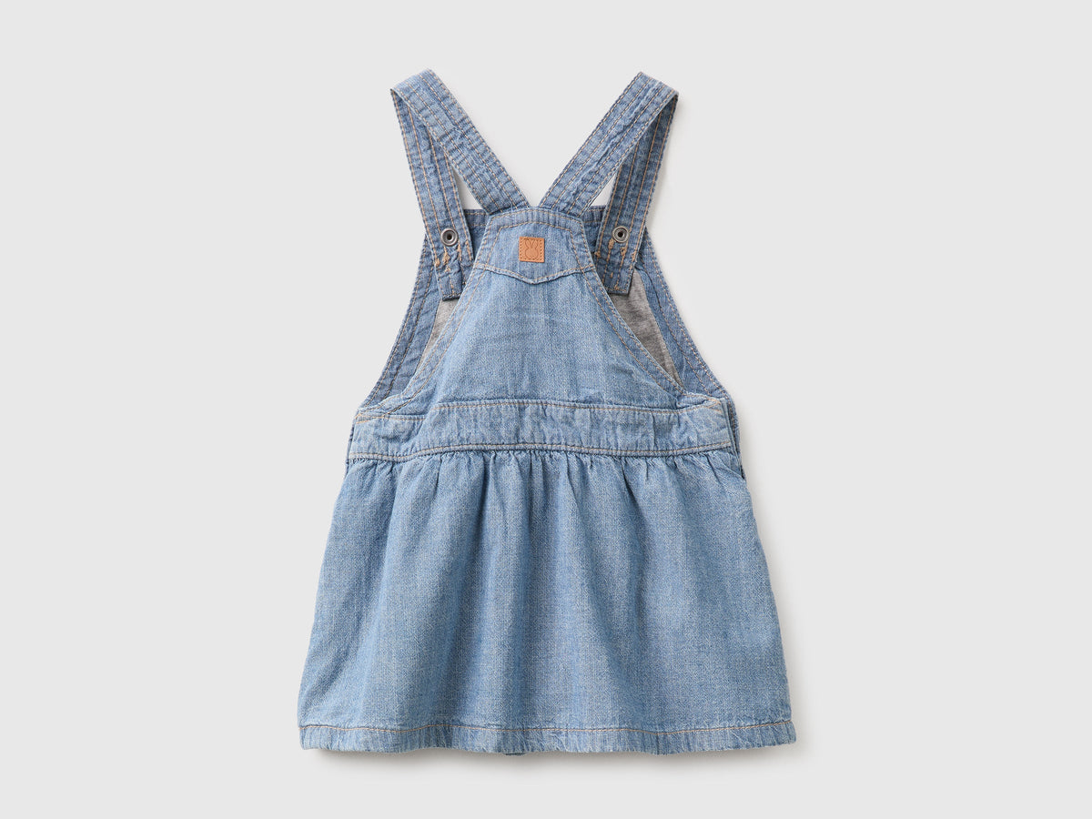 Gonna salopette in chambray