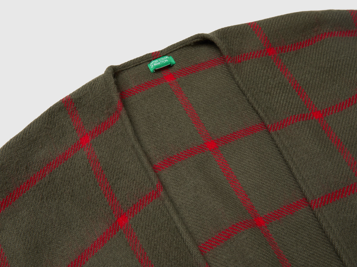 Mantella a quadri jacquard