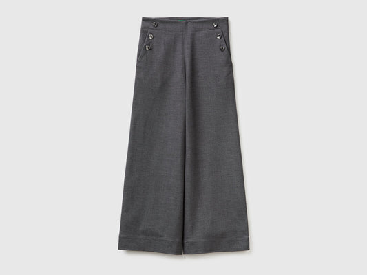 Pantaloni a vita alta con bottoni