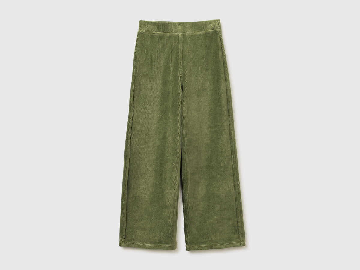 Pantaloni ampi in ciniglia