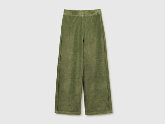 Pantaloni ampi in ciniglia