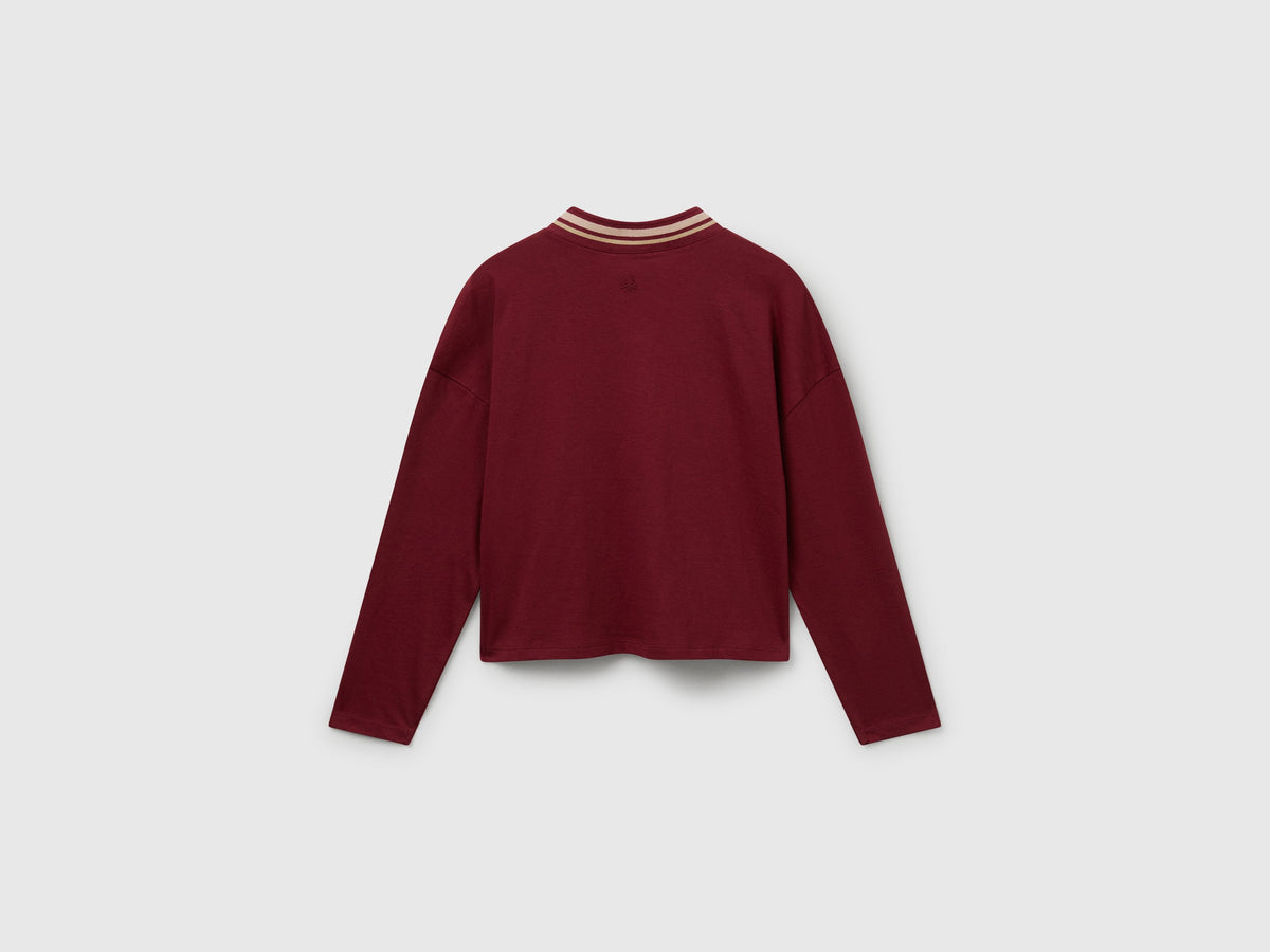 T-shirt con ricamo paillettes