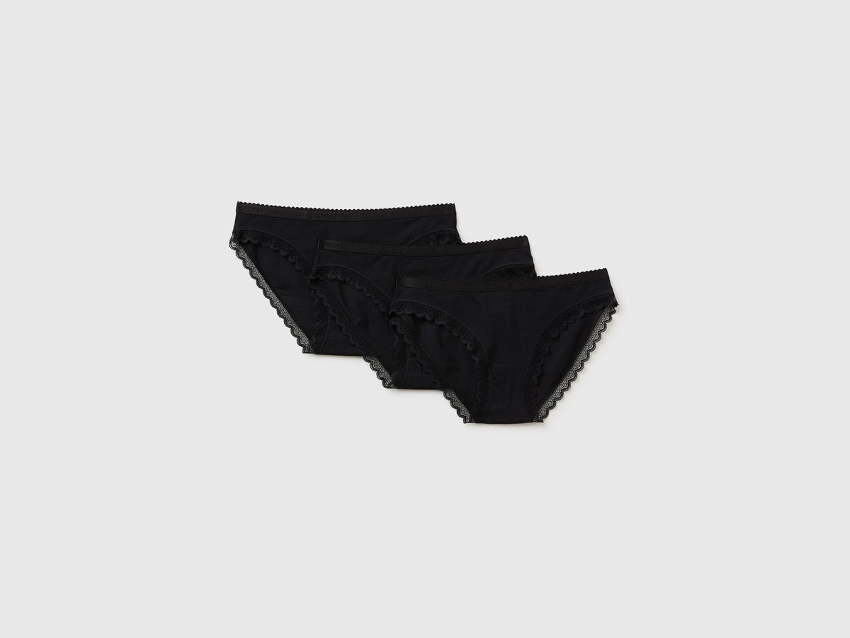 Tre slip in cotone e modal