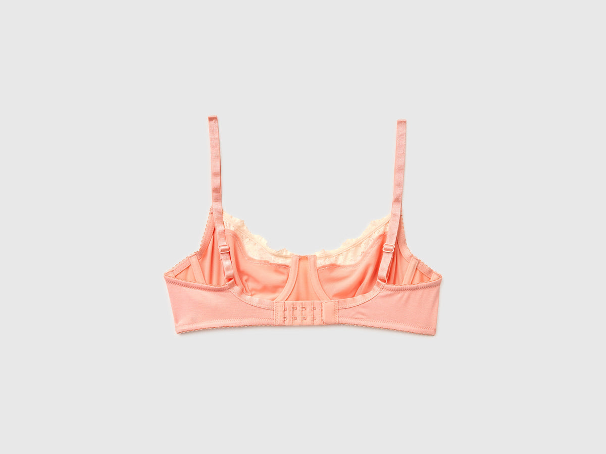 Reggiseno in misto seta con pizzo