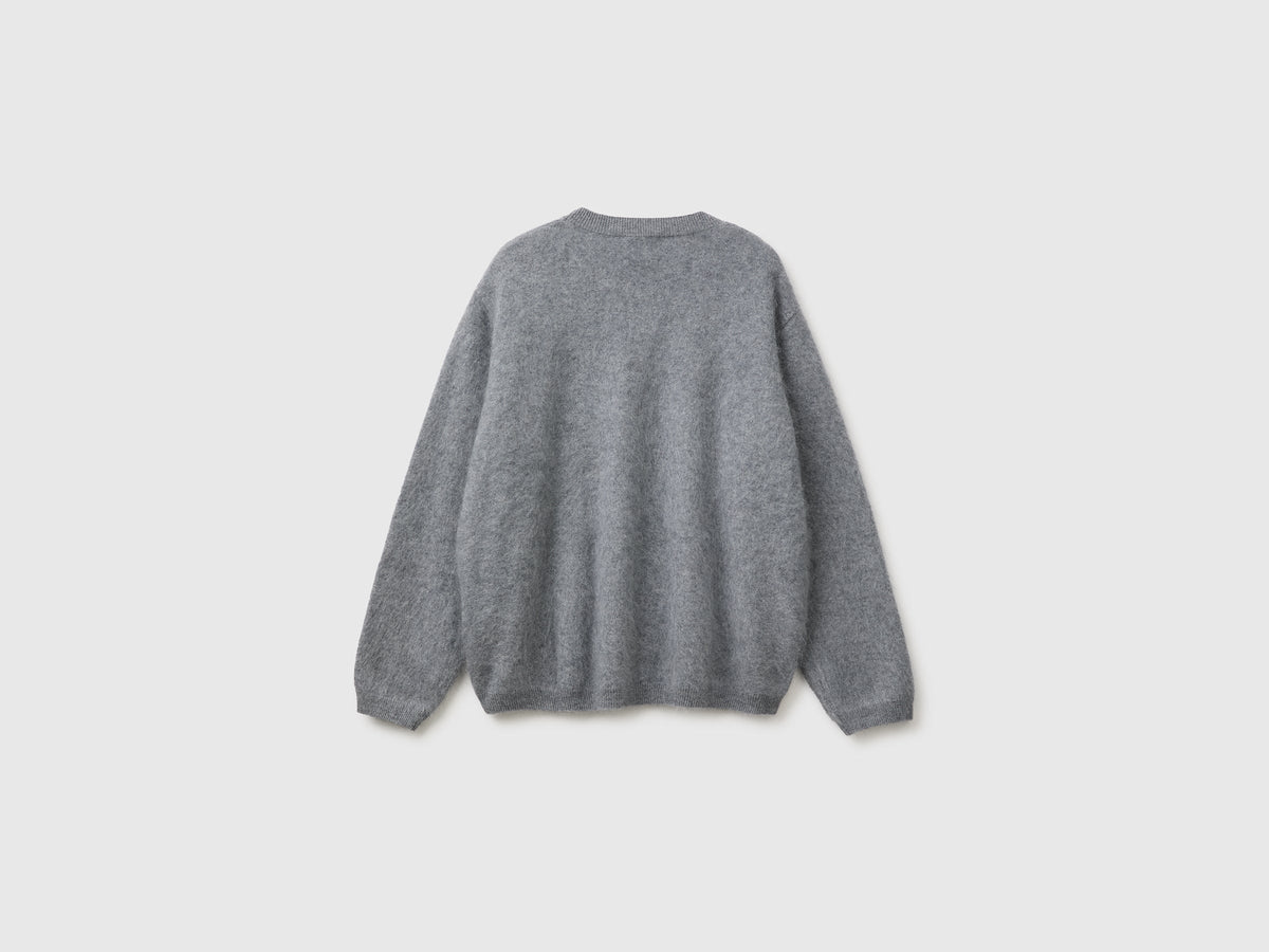 Maglia over in lana, cashmere e seta