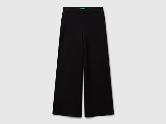 Pantaloni ampi in cotone stretch