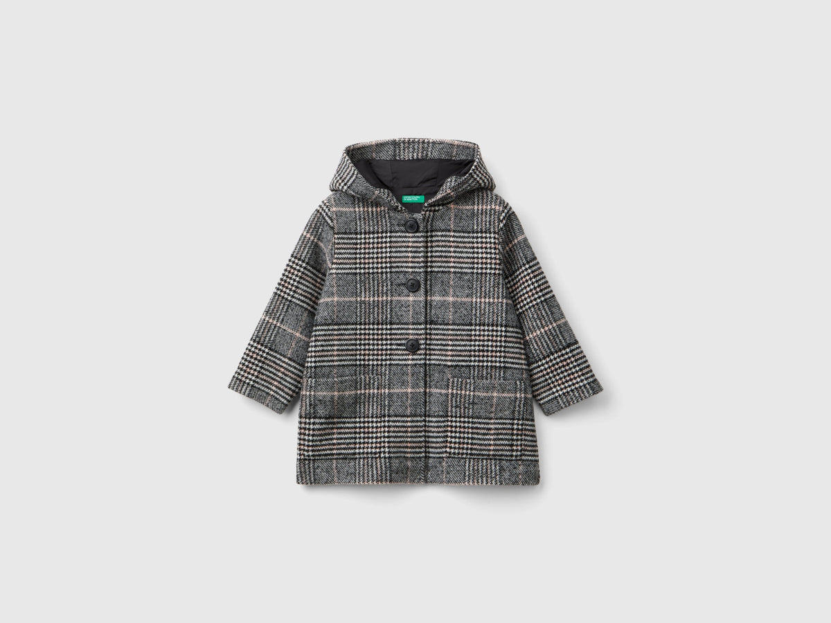 Giacca in tweed con cappuccio