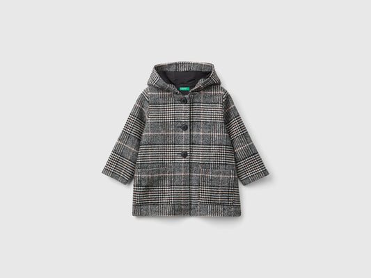 Giacca in tweed con cappuccio