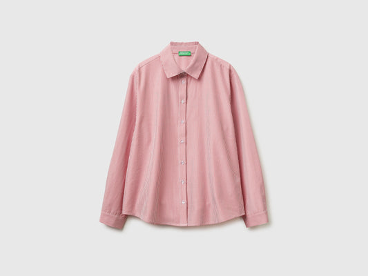 Camicia a righe con ricamo dietro
