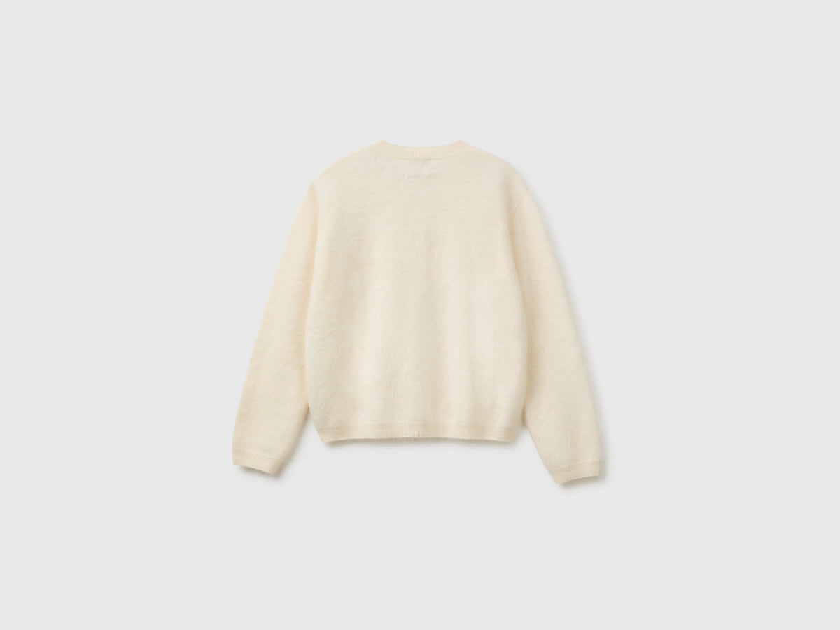 Cardigan in lana, cashmere e seta