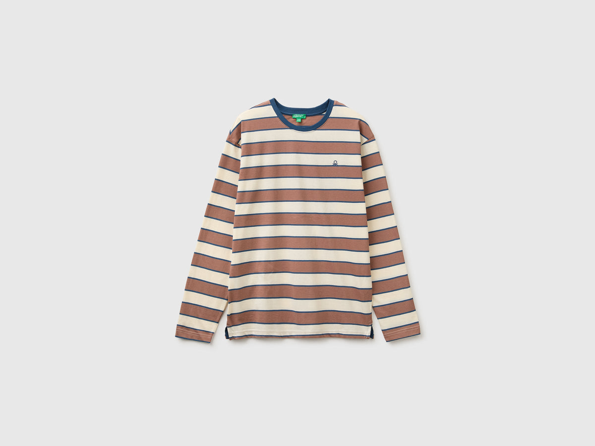 T-shirt a righe in cotone bio