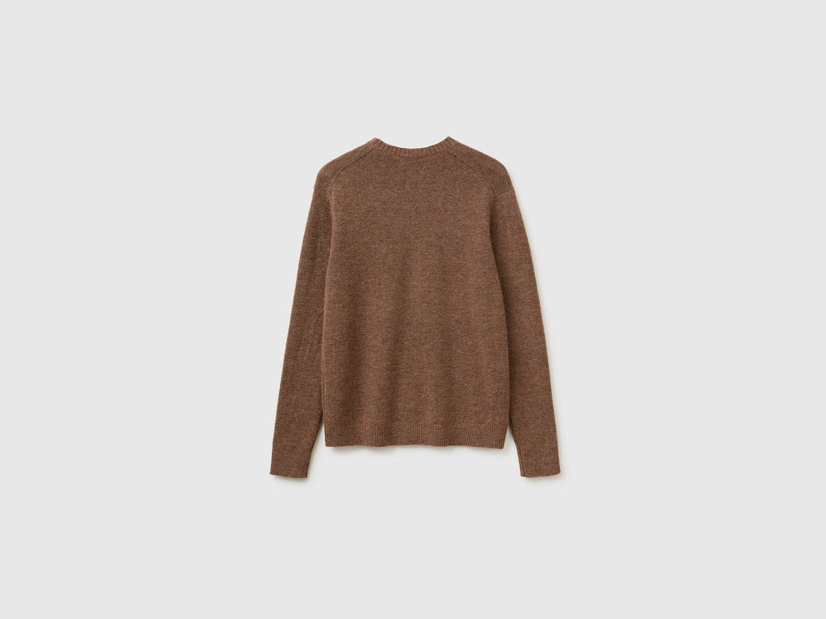 Maglia girocollo in misto alpaca