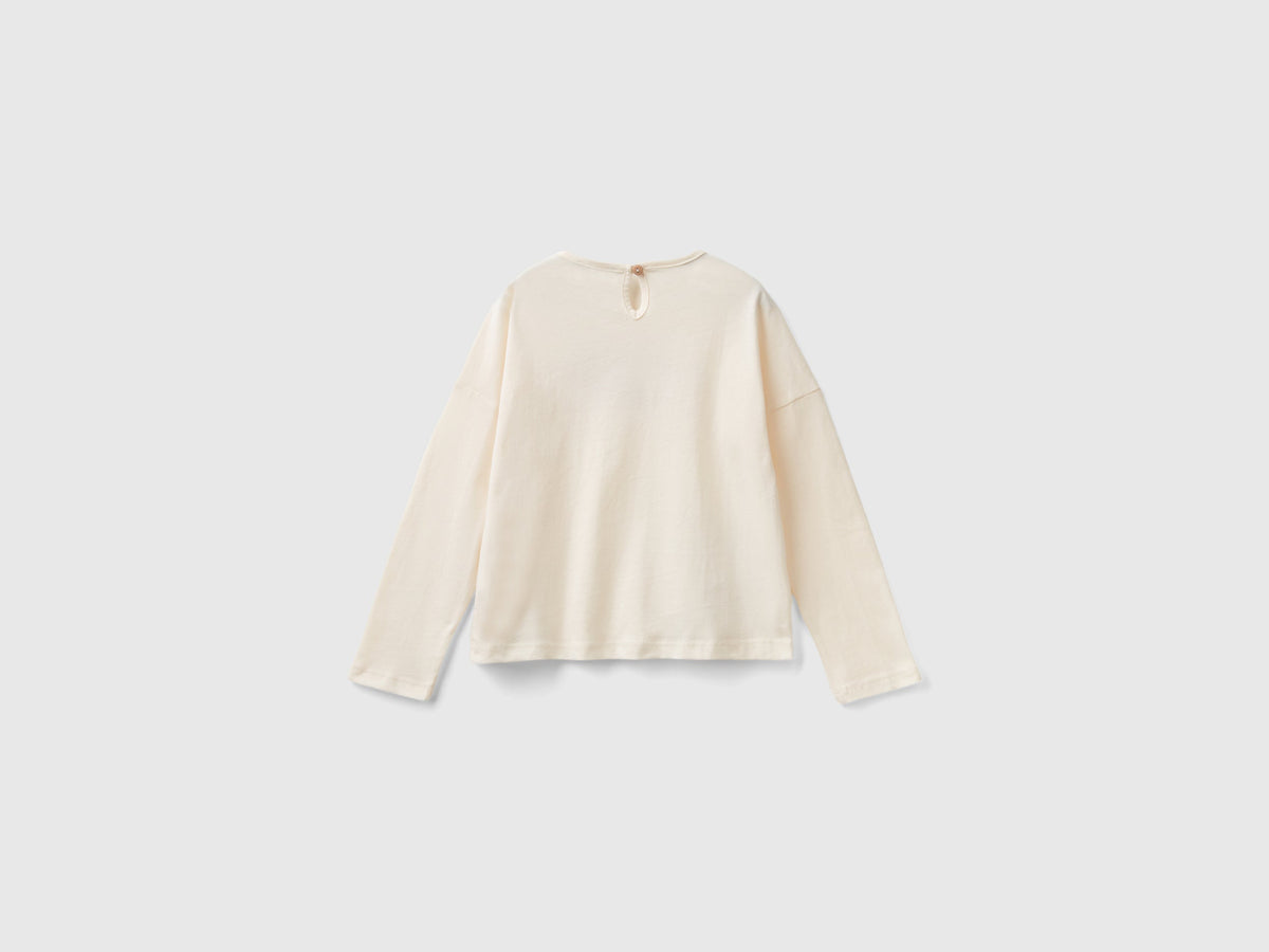 T-shirt con scritta in lurex