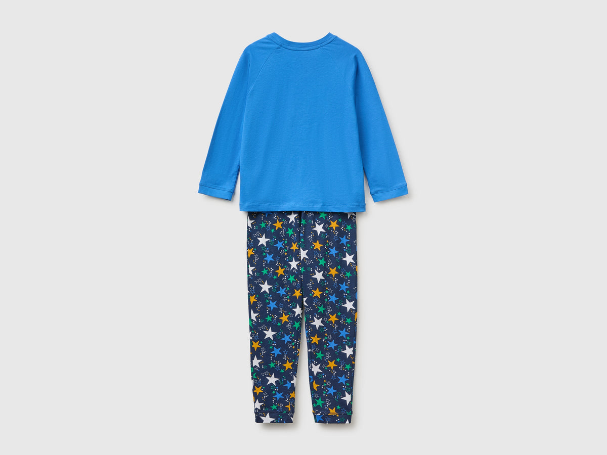 Pigiama con logo e pantaloni fantasia