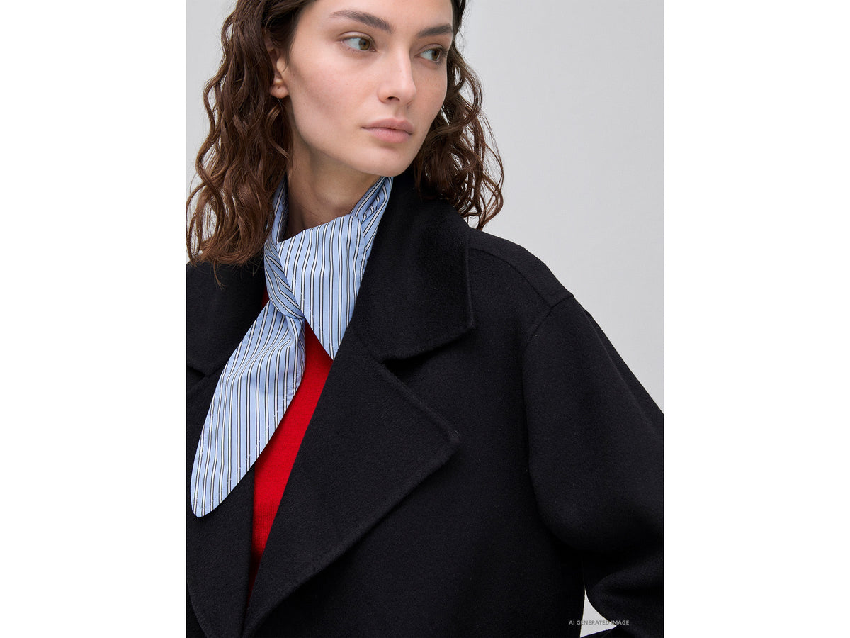 Cappotto doppiopetto in lana e cashmere